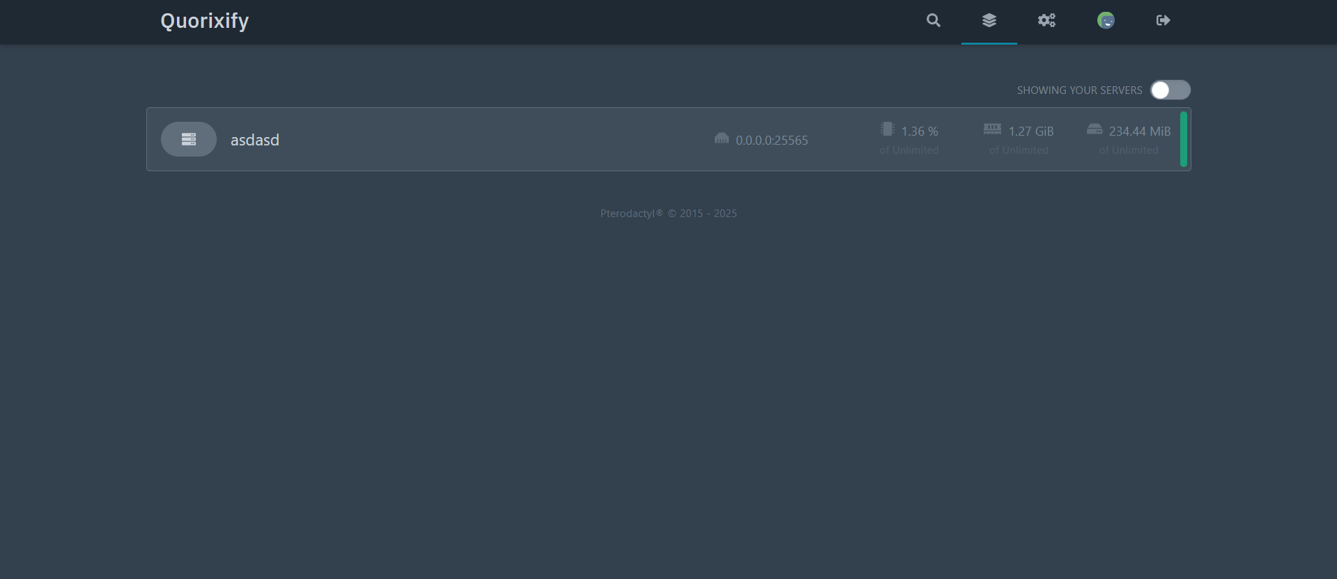 Game Server Dashboard